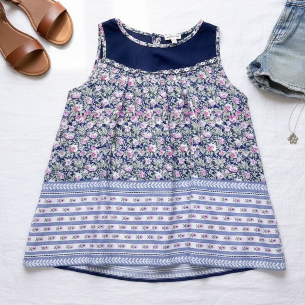 Girls Floral Flowy Tank top